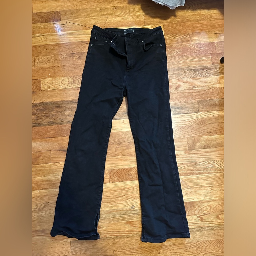 ASOS black flare slit jeans